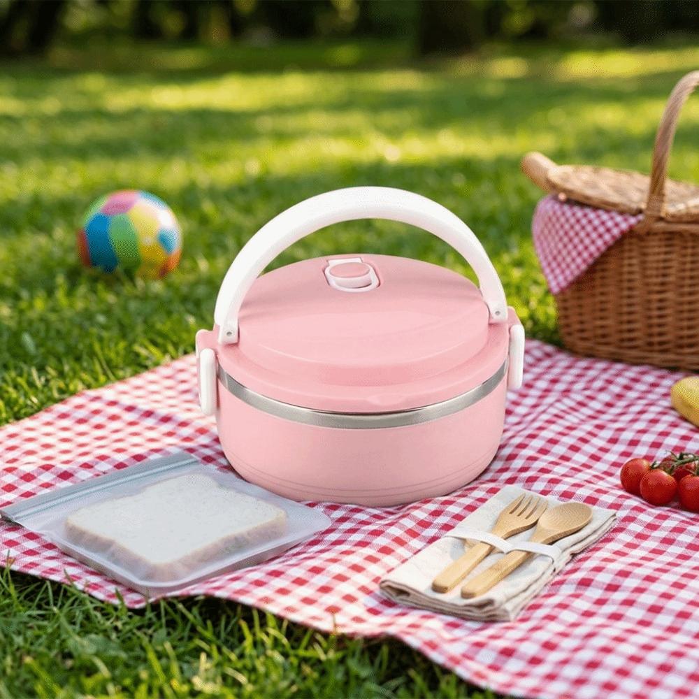 Anti-deform Lunch Box Leakproof Sealing Lid Heat Keeping Box Food Container  Food Preservation