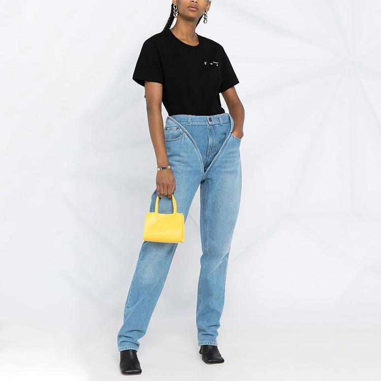 (WMNS) Off-White SS21 Arrows Pattern Logo Printing Short Sleeve Black T-Shirt Women's OWAA049R21JER0011009