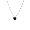 Elegant Black Heart Necklace for Women - French Retro Design Clavicle Chain