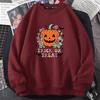 Women's 2025 Fashion Pumpkin Print Round Neck Sweatshirt