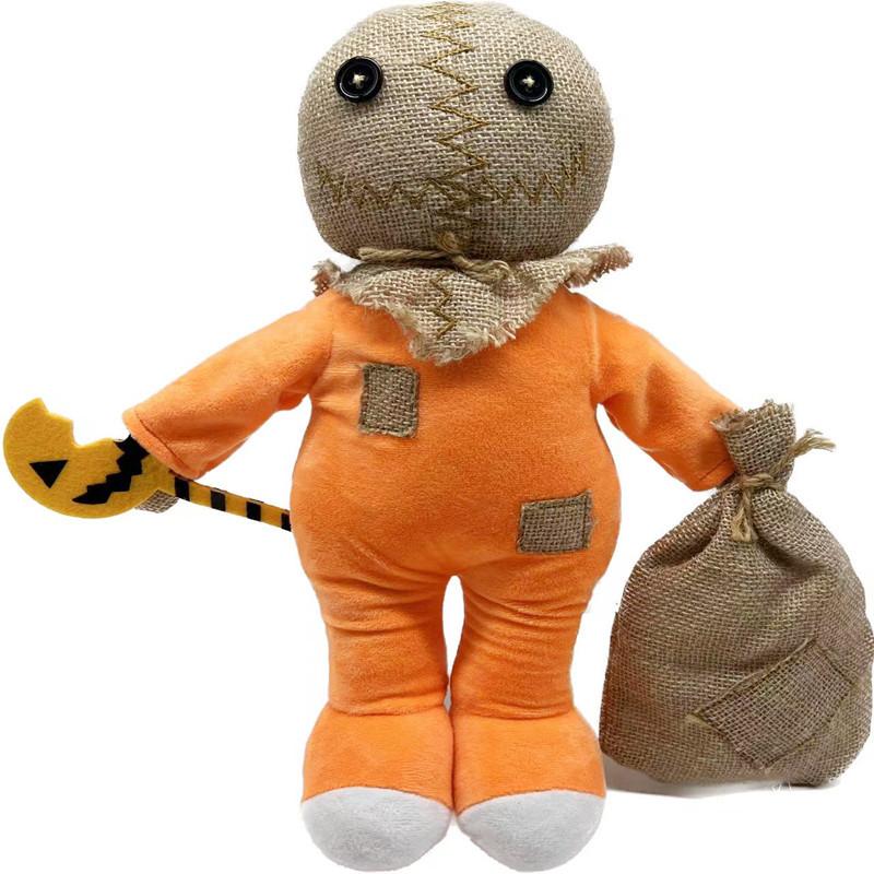 

Новый Trick r Treat Не связывайтесь с детьми Сэм Плюшевая игрушка Хэллоуин Кукла оранжевый