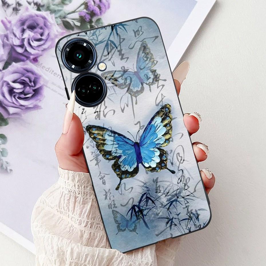 New Design Phone Case For Tecno Camon 19 Pro 5G 4G Camon19 Black Silicone Soft Cover For Tecno Camon 19 19Pro 4G Cases Bumpers
