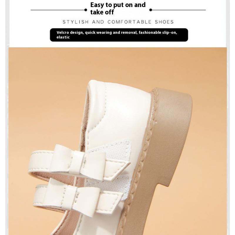 Spring and Autumn New All-match Girls Soft-soled Non-slip Performance Comfortable Leather Shoes