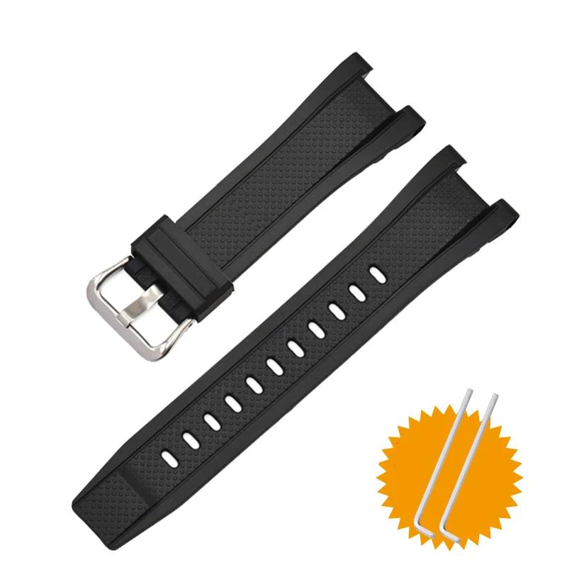Silikonový řemínek na hodinky pro Casio G-Shock GST-W120L S130L S310 B100 GST-W100G Pánský gumový náramek Řemínek řady GST 26*14mm