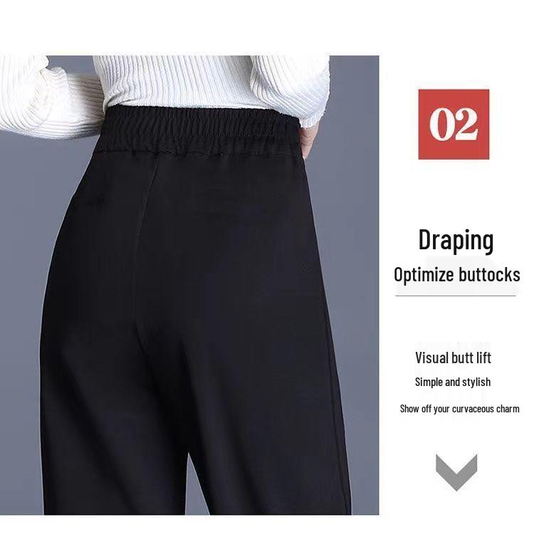Women's High Waist Cropped Slimming Trousers - Versatile Spring Fashion