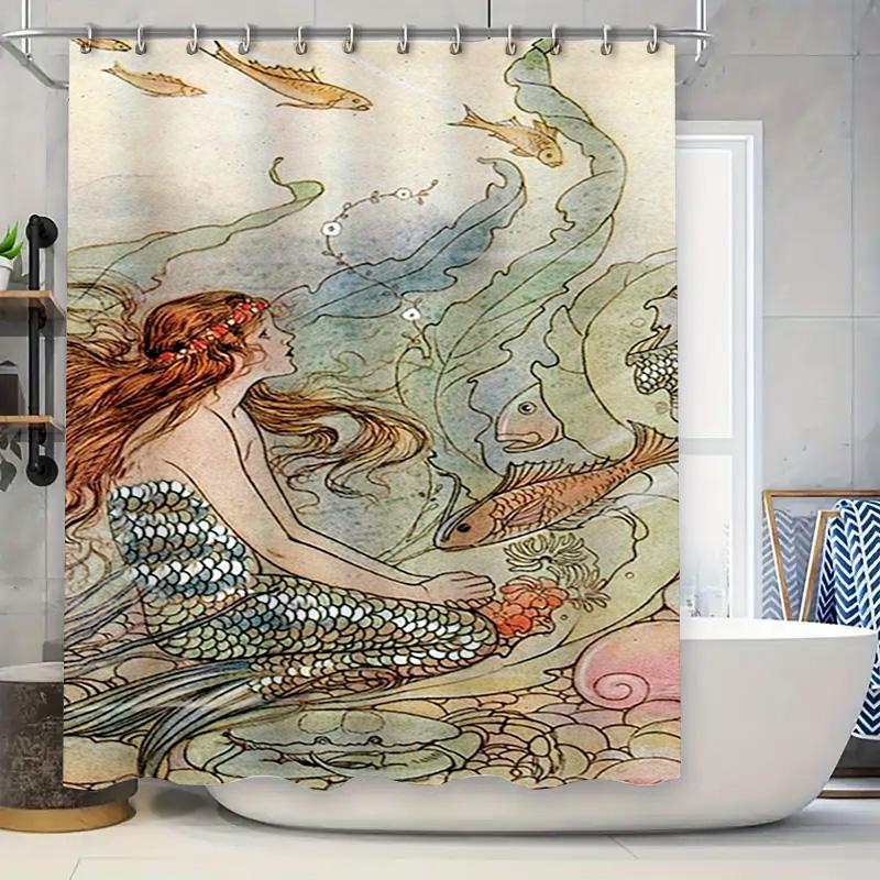 Modern Gold Striped Shower Curtain Waterproof Bath Decor Home Bathroom Decorative Polyester Fabric Customizable Size 180x245cm ( 90x180cm