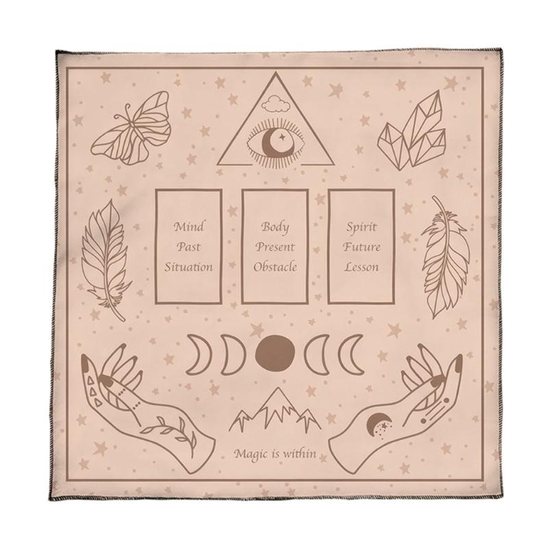 

Premiums Velvets Tarots Tablecloth For Divination With Mystical Pattern Multiple Size Soft Portable Washable 50x50cm