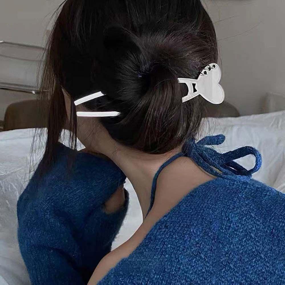 

Antiquity Headwear U-shaped Hair Stick Female Hair Accessories Metal Hairpin Heart Hair Stick