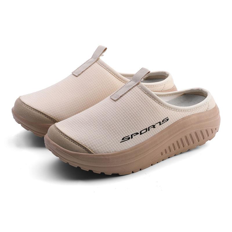 Trendy Unisex Half Slippers Breathable Outdoor Women's Casual Walking Loafers With Arch Support Comfort Platform Shoes Anti-slip