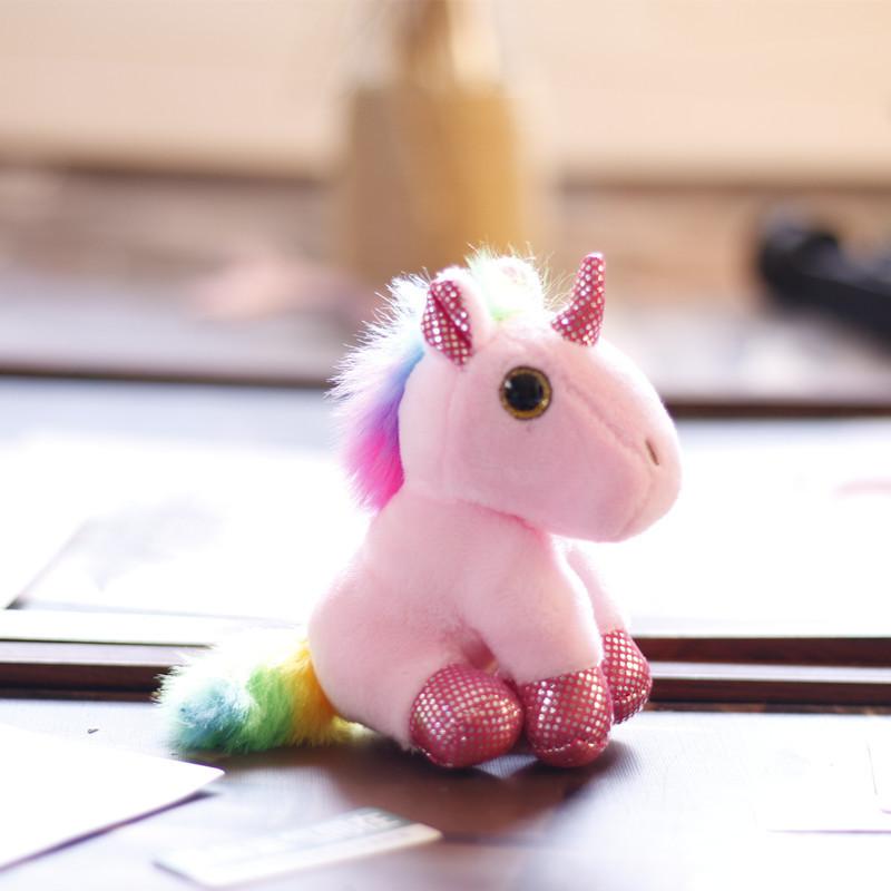 

Cute Unicorn Stuffed Animal With Soft Pp Cotton Perfect For Bags Or Keys рожевий