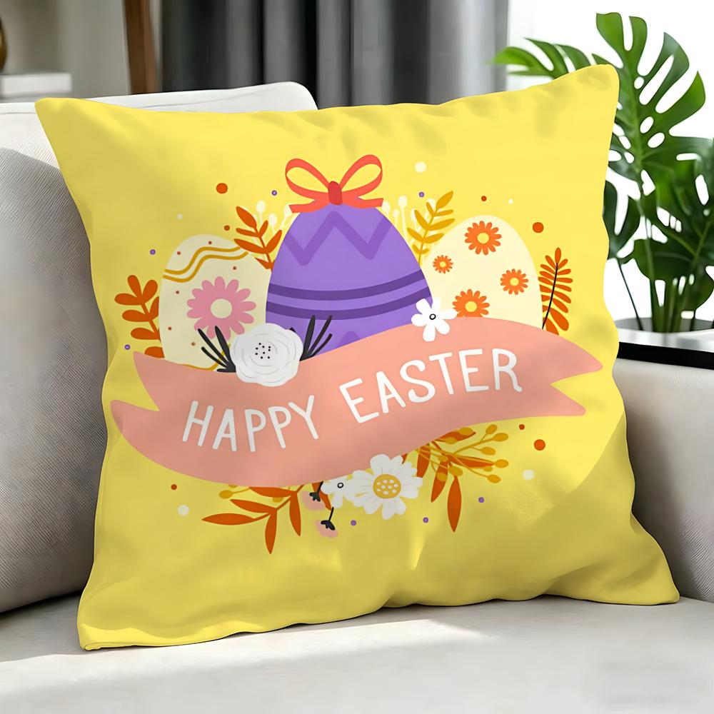 Holiday Easter Cushion Cover Cushion Cover Set 4Pcs 50X50 45X45 40X40 Pillowcase Decorative Sofa Home Decor