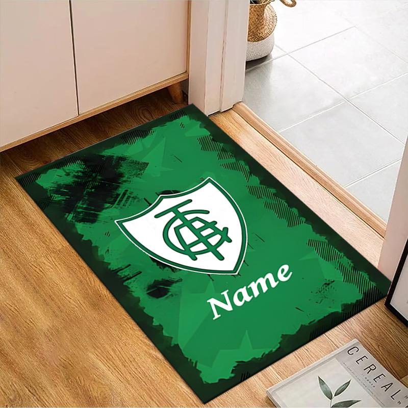 Custom Name Green Shield America Design Rug Game Carpet, Floor Mat for Bedroom Living Room Entryway Rug, Home Decor Idea Gift for Christmas birthday
