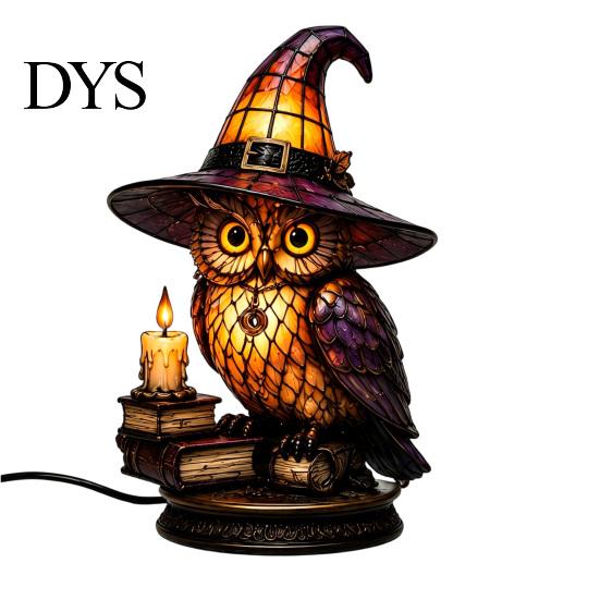 Indoor Outdoor Atmosphere Light Gothic Witch Hat Night Light, Warm Glow Acrylic Halloween Decorative Lamp, Vintage Creative Props Spooky Home