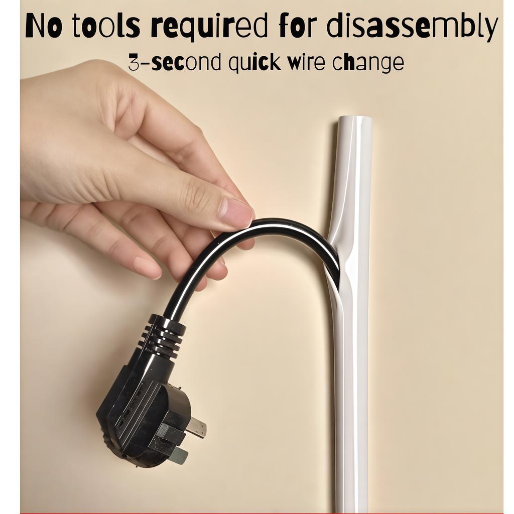 1pc  Self-Adhesive PVC Cable Management Tube, Invisible Floor Wire Cover for Desk, Wall & Floor Installation, Home Decor Cable C