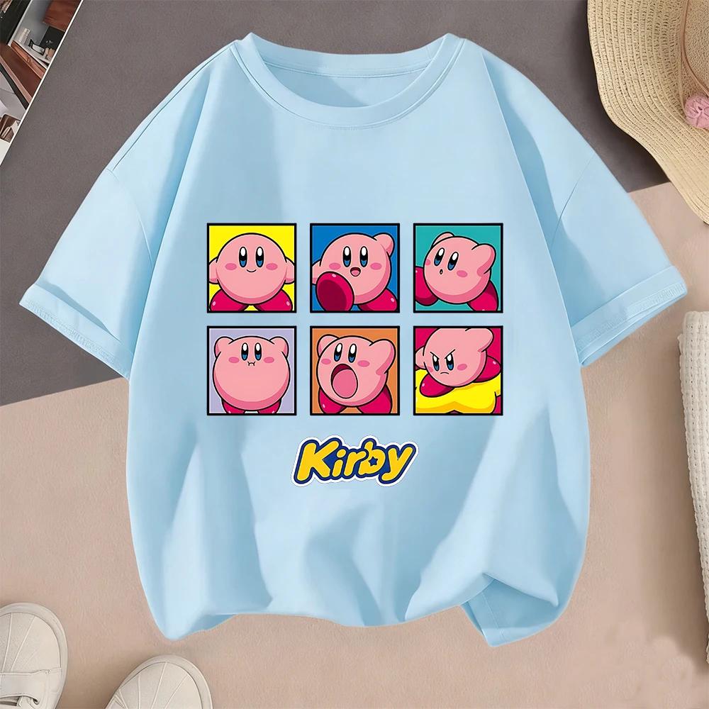 Summer Cute Printed Casual Fashion Boys and Girls Round Neck Children s Street Style Kirby 100