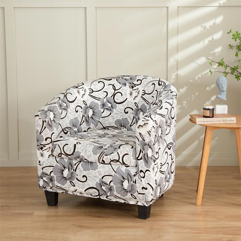 Spandex Stretch Tub Chair Cover Club Chair Cover Bar Small Sofa Slipcovers Bar Counter Couch Slipcover With Seat Cushion Covers