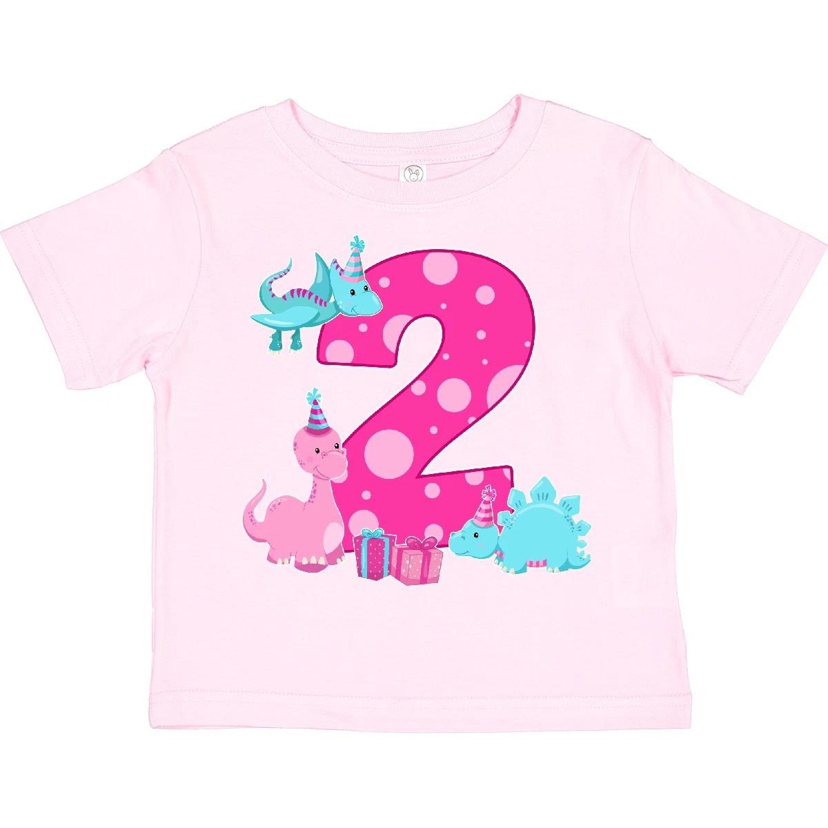 Inktastic Dinosaur Party-Second Birthday Toddler kids boys T-Shirt Birthdays Second 2nd Up 120