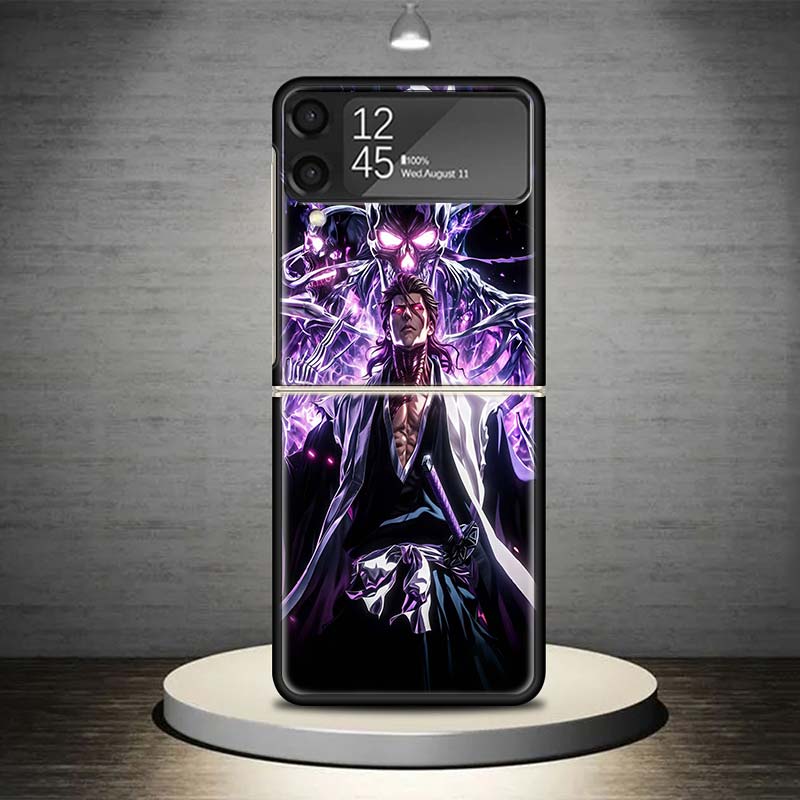 Aizen Sousuke Bleach Phone Case For Samsung Galaxy Z Flip 7 6 5 4 3 5G Shockproof Cover Z Flip7 Flip6 ZFlip5 Flip3 Flip4 Luxury