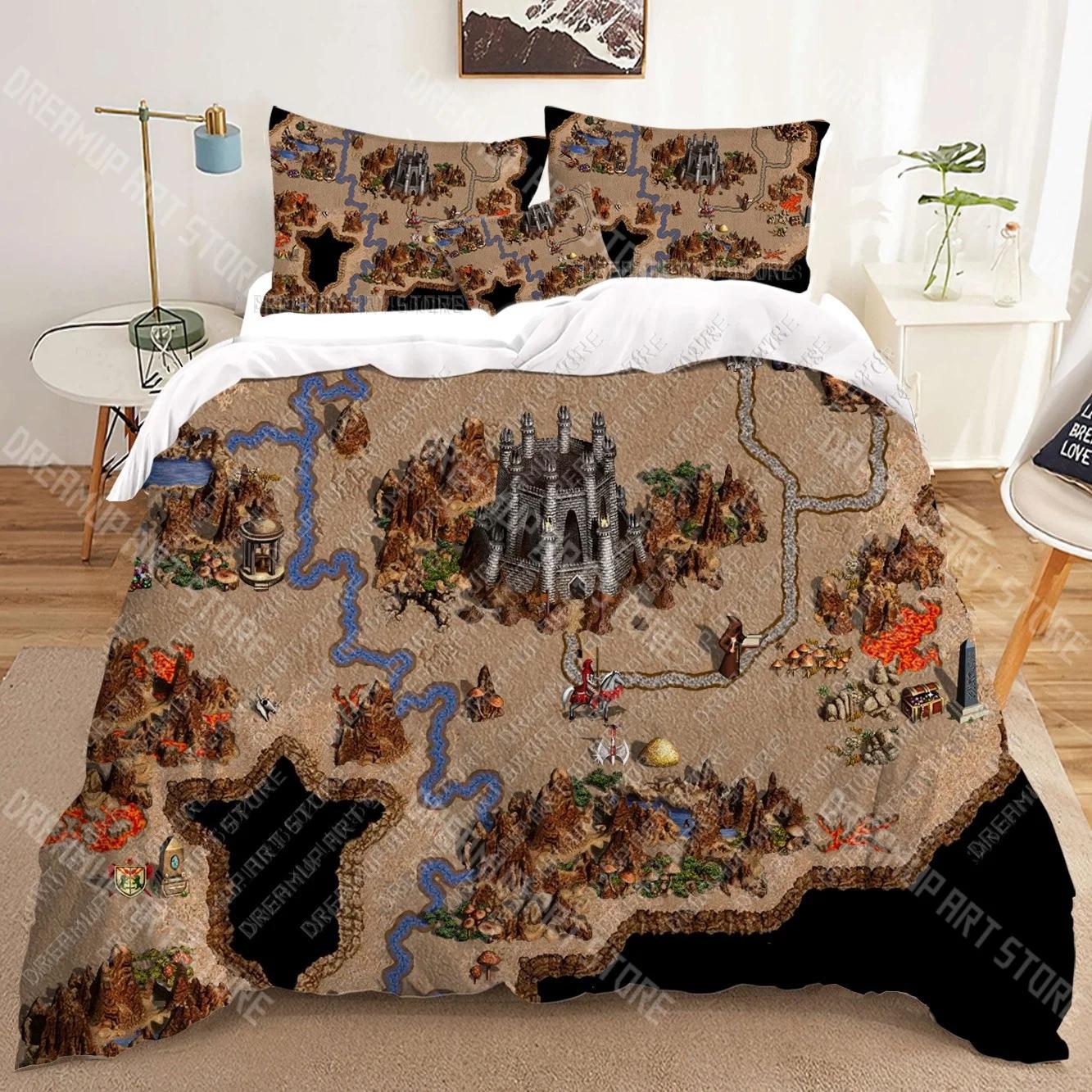 Héros de la Puissance et de la Magie 3D Parures de lit housse de couette imprimée Adultes_ lit d'enfant couette cadeau d'anniversaire dropshipping 140x200cm