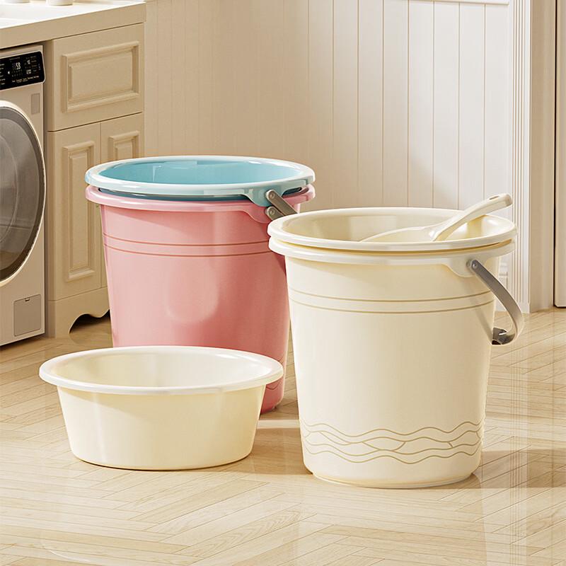 Yicang Household 3-Piece Plastic Basin & Bucket Set