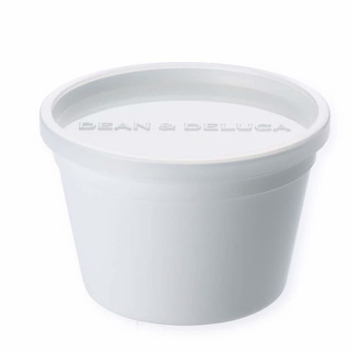 DEAN & DELUCA White Food Container Set of 3 (S/M/L), Microwave and Dishwasher Safe, 12 x 12 x 17.5 cm, Lunch Box, Bento Box, Storage Container
