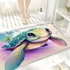 1pc Cute Turtle Floor Mat Ocean Bathroom Water Absorbing Anti-skid Children's Bath Rugs Floor Toilet Bath Linen Bathroom Decor