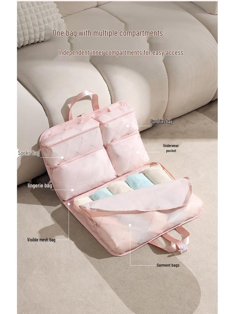 Seven-Piece Travel Organizer Set: Portable Underwear Storage Bags for Business Trips