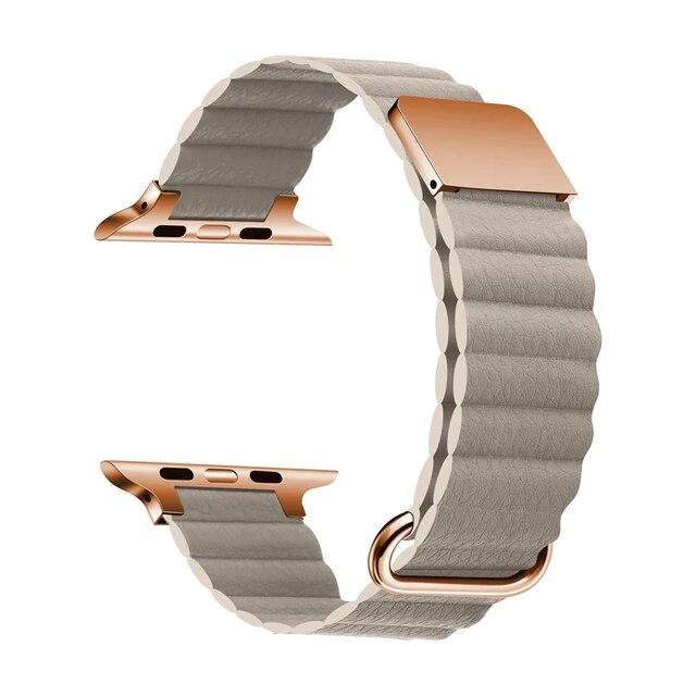 Geeignet für Apple Watch 8 Armband Apple Watch se/ultra/7. Generation iwatch6 Lederarmband magnetische Anziehungskraft Kreativität