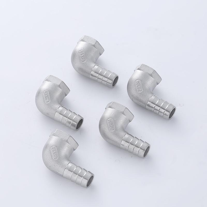 304 Stainless Steel Male Thread 90° Hose Barb Elbow Fitting