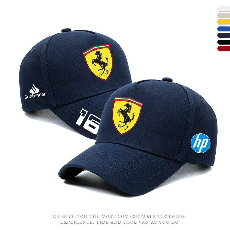 Für Ferrari Drucke Logo Mode Outdoor Sommer Sportmütze Baseballkappe Frühling Herbst Verstellbare Sonnenhutkappe Aufkleber Zubehör
