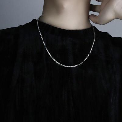 Boys' Hip-Hop Titanium Steel Clavicle Necklace - Trendy, Simple, No Fade, Versatile