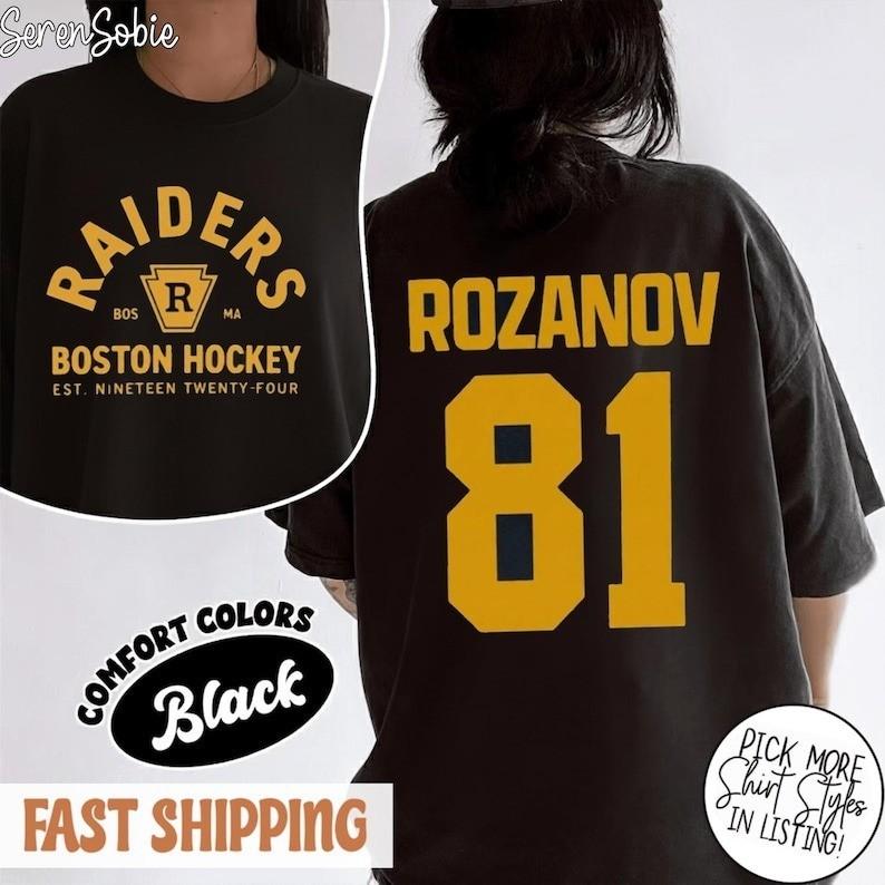

Ilya Rozanov 81Boston Raiders Shirt Hudson Williams Connor Storrie Shirt Unisex T-Shirt XXL