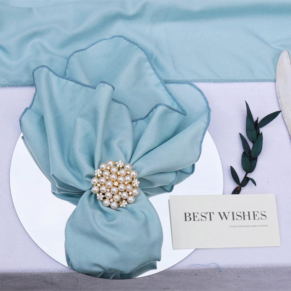 Set of 50 Napkins Cloth Polyester Fabrics 18x18INCH Washable Durable for Wedding Decoration Baby Show Party Restaurant Supplies