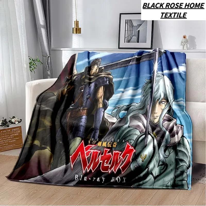 Fashion Art 3D HD Printed Berserk Anime Blanket Family Bedroom Sofa Bed Sheet Plush Sleeping Blanket Camping Warm Cover Blanket