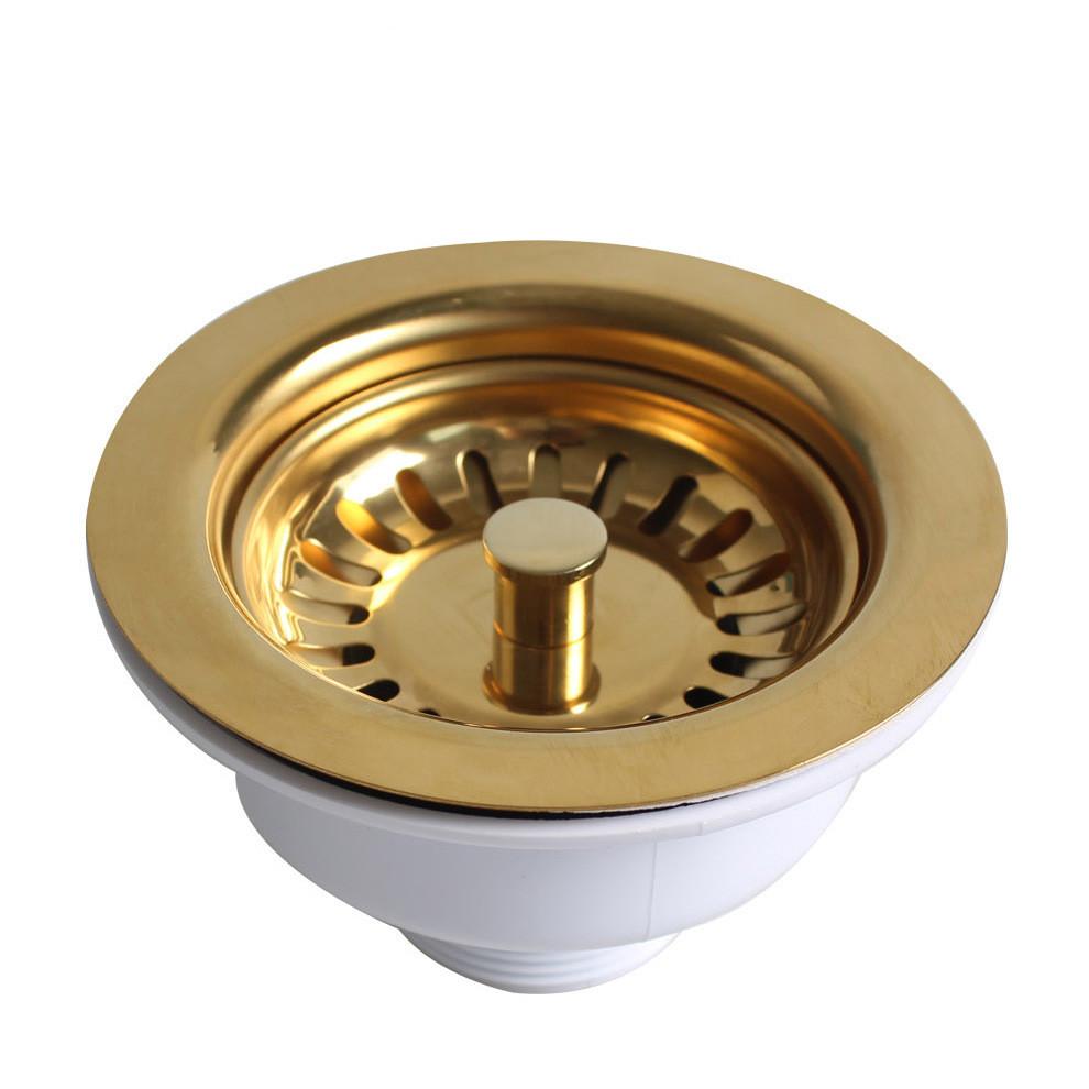 Brushed Gold Kitchen Sink Strainer Sink