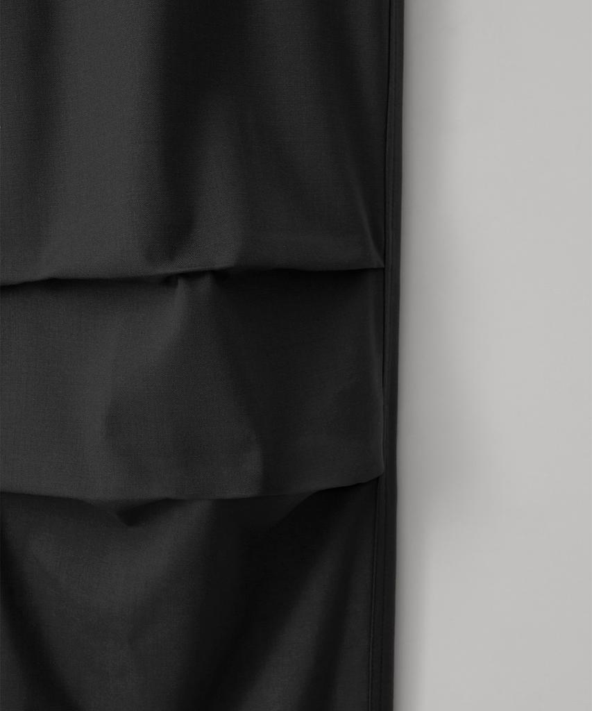 ANOTHER OFFICE Tropical-Wool Utility Pants (Almost Black)