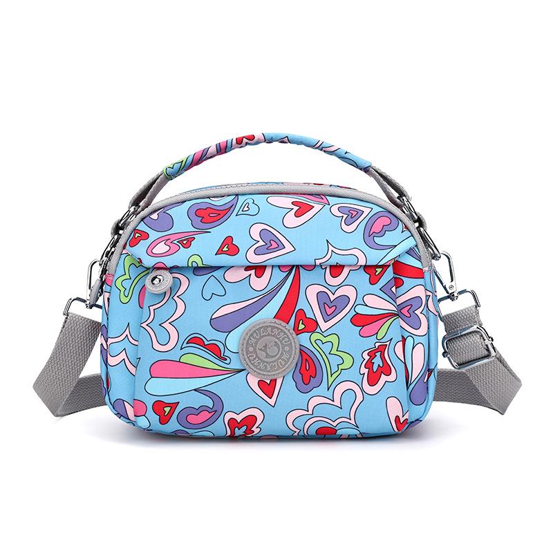 Women's Bag Middle-aged And Elderly Mother's Bag Lightweight Printed Nylon Bag Multi-pocket Shoulder Crossbody Bag