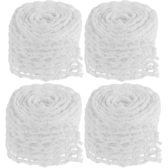 DOITOOL 4 Meat Netting Roll Size 16, Cotton Ham Sock for Sausage Making, Elastic Butchers Twine Cooking String Food Net, Poultry Meats Cooking,