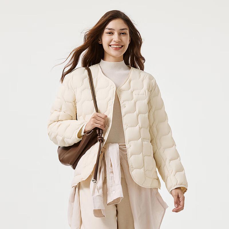Tanboer Women's Short V-Neck Versatile Warm Down Jacket Liner TB5330152A