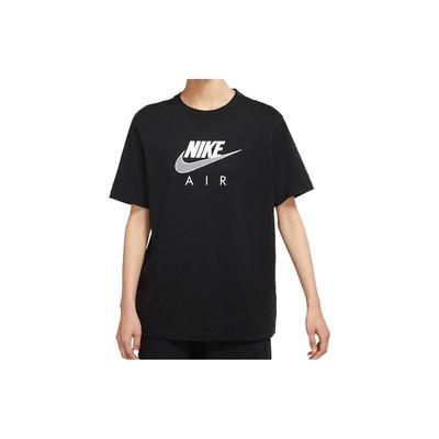 Nike Letter Logo Print Round Neck Short Sleeve T-Shirt Women Tops Black DN4862-010