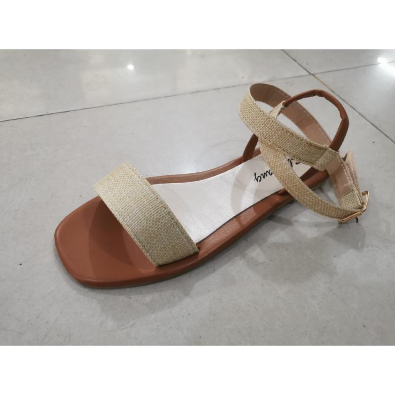 Large Size Women Ankle Wrap Ladies Outside Buckle Sandals