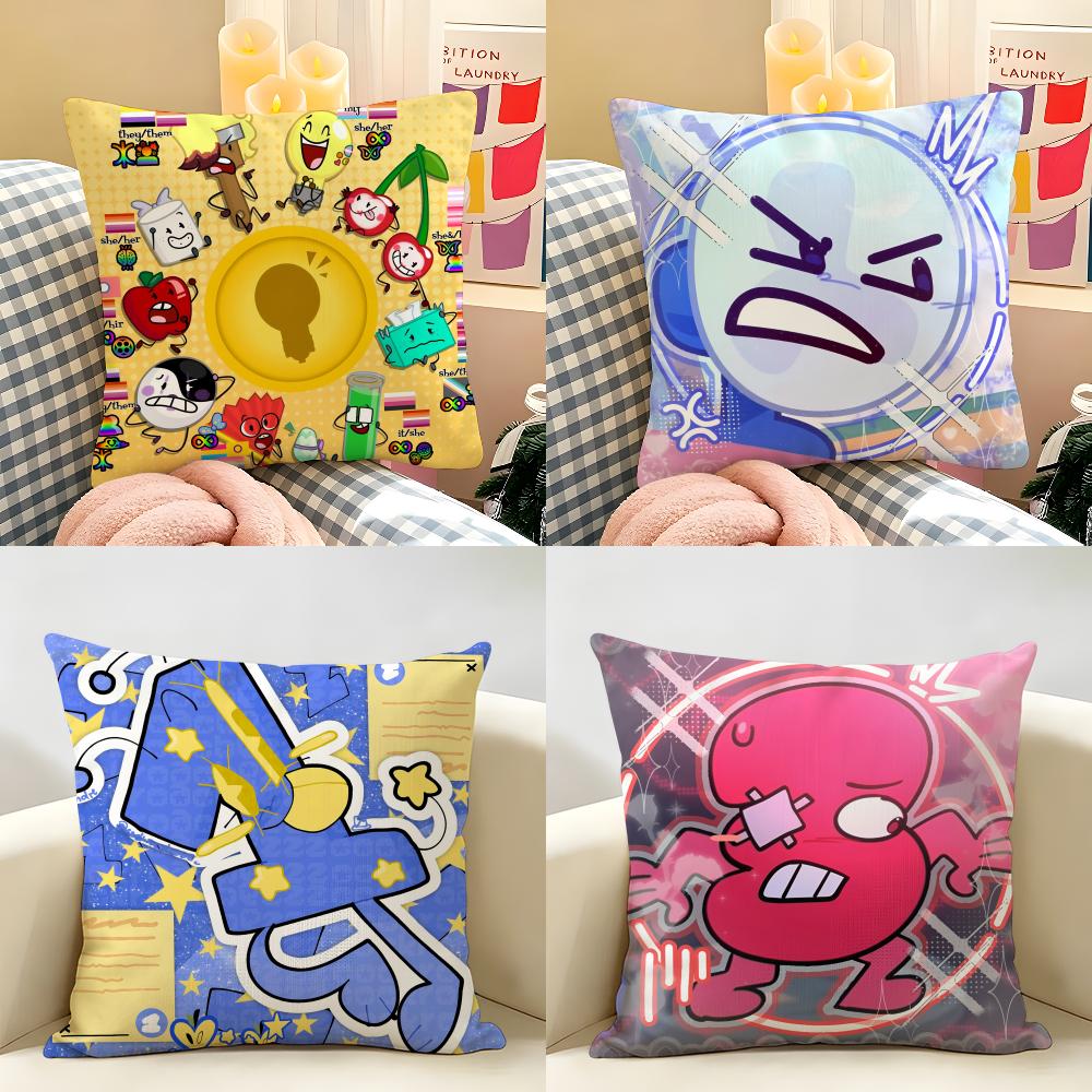 Cute BBattle For BFB Cushion Cover Natural Linen Organic Fabric DoubleSided Printing Room Sofa Decor Pillow Case