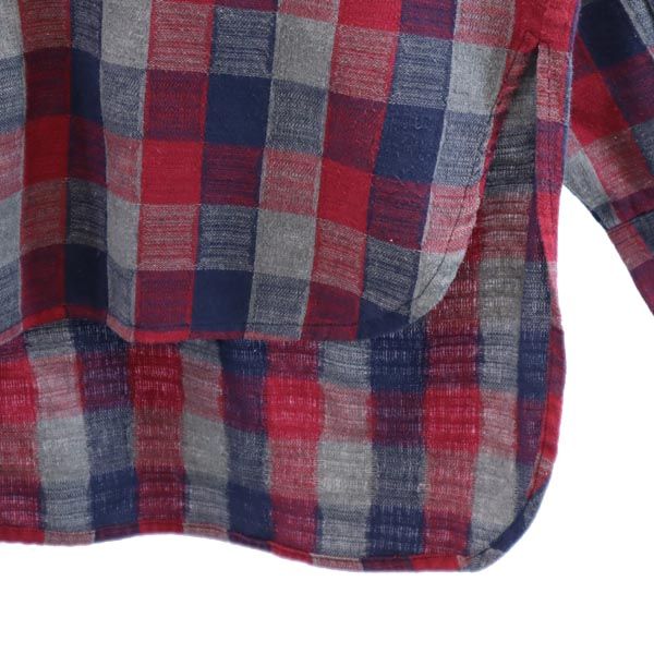 Danke Schon Linen Blend Cotton Check Pattern Long sleeve long shirt F Men's Used