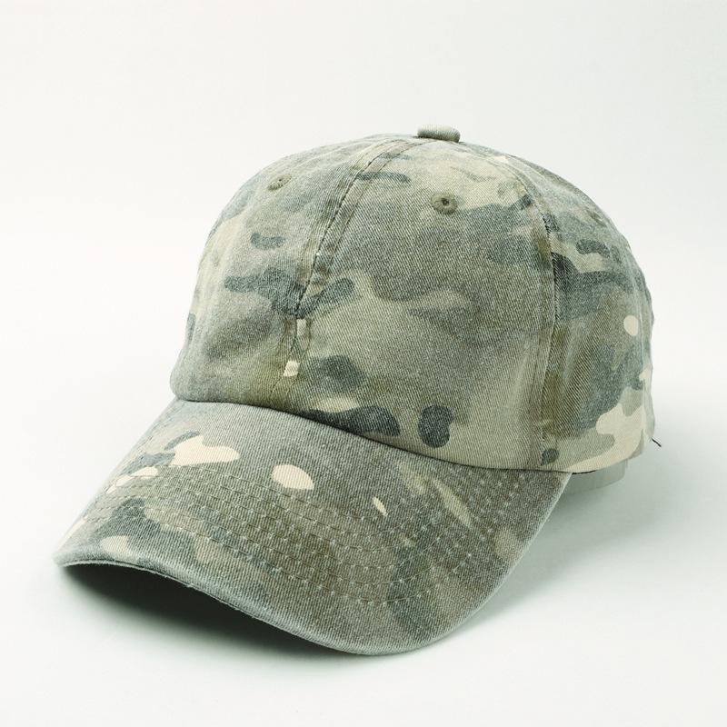New Cotton washed Denim Camouflage Baseball Cap Spring and Summer Men and Women Fashion Trendy Paired with Baseball Cap
