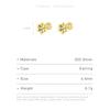 ANDYWEN 925 Sterlingsilber Gold Margeritenblume Ohrstecker Damen Blau CZ Zirkon Feiner Schmuck