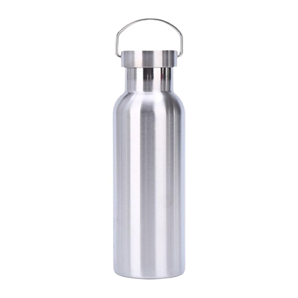 Asdays Thermos, Insulated Water Bottle, Stainless Steel Water Bottle, Leak-Proof, Silver (500ml)