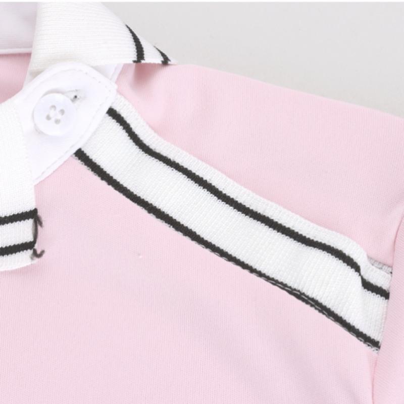 Shop   Women S Golf Wear Diagonal Button Long Sleeve Tee Lb wSh 215 Pink