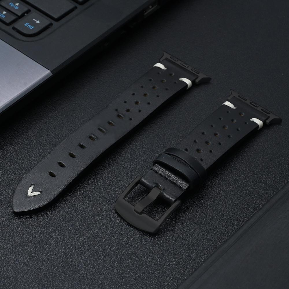 Business Lederarmband für Apple Watch Ultra 2 49mm 10 46mm 42mm Herren Luxus Armbänder für IWatch 9 8 7 6 5 4 SE 41mm 40 38 44mm 45mm