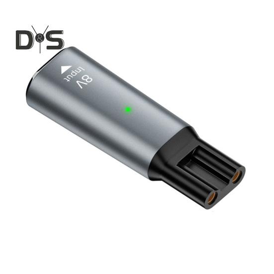 

Адаптер питания бритвы Type-C для Philips 4,3 В/5 В/8 В/15 В, разъем зарядного преобразователя электробритвы из алюминиевого сплава со светодиодным индикатором type-C Elliptic 5V Gray