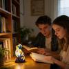 Cat Lamps Resin LED Vintage 3D Nightlight Cat Lamp for Kids for Desk Fireplace Mantel Christmas Nursery Bedroom Living Room Home